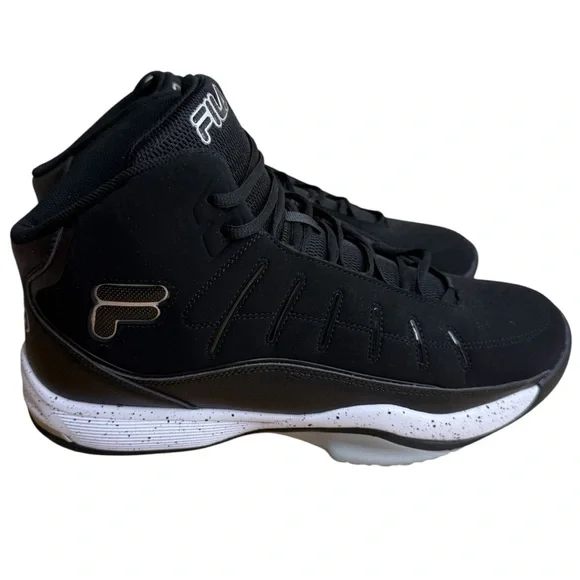 Fila Men's Afar Basketball Black & White Athletic Shoes Size 14 - Picture 6 of 10